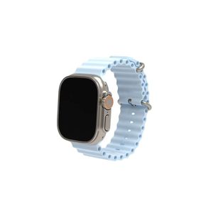 Curea Ceas SmartWatch pentru Apple Watch, 38/40/41mm,, Silicon, sport, rezistenta la indoituri, Albastru deschis