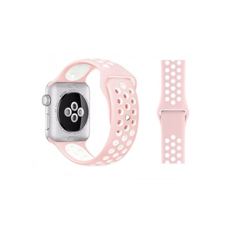 Laptop, Telefoane si Tablete - Wearables si gadgeturi - Wearables - Accesorii wearables - Curea Ceas SmartWatch pentru Apple Watch, 38/40/41mm,, Silicon, sport, eleganta, rezistenta la indoituri, Roz - Infinity.ro