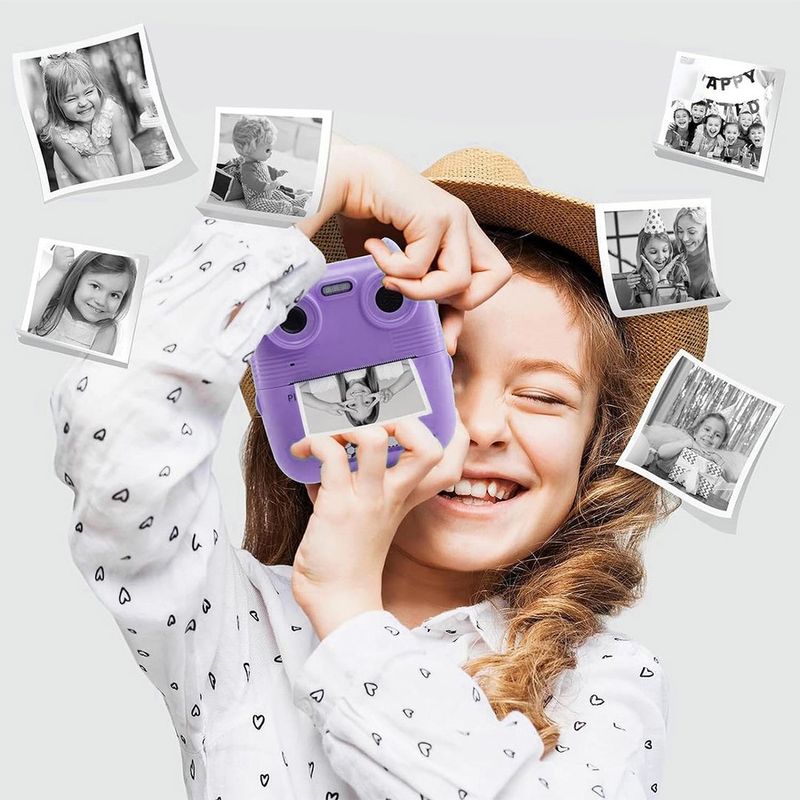Jucarii, Copii si Bebe - Jucarii si jocuri - Jucarii & jocuri educative - Laptopuri, tablete si gadget-uri copii - Aparat foto, 2 camere, instant, mov, Unicorn, Daemi - Infinity.ro