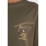 Fashion, accesorii si bijuterii - Barbati - Imbracaminte - Tricouri si bluze barbati - Tricou Barbati Tommy Jeans DM0DM17729 XL INTL Verde militar - Infinity.ro