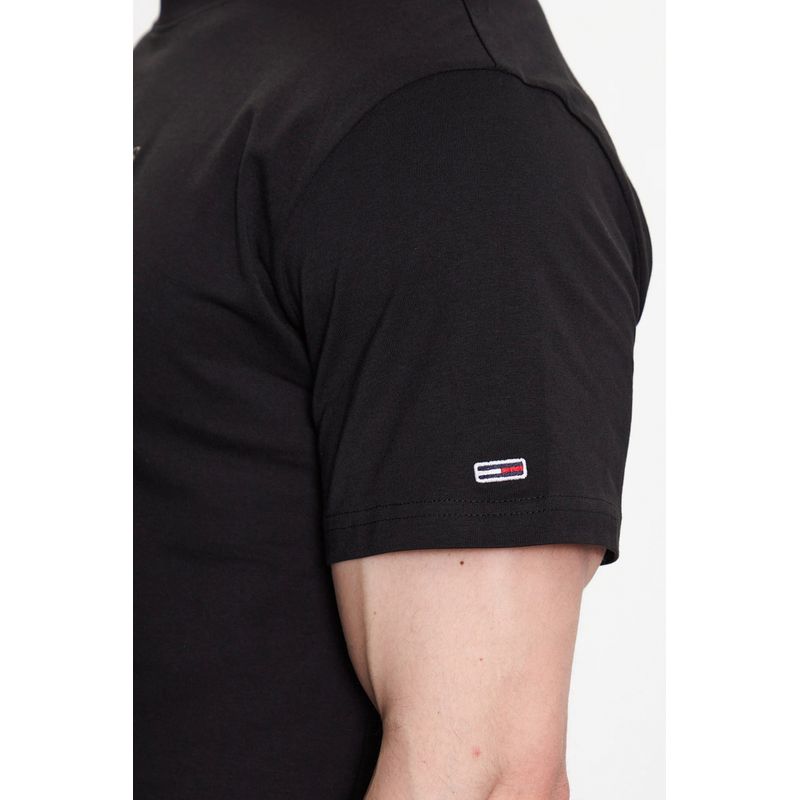 Fashion, accesorii si bijuterii - Barbati - Imbracaminte - Tricouri si bluze barbati - Tricou Barbati Tommy Jeans DM0DM16825 S INTL Negru - Infinity.ro