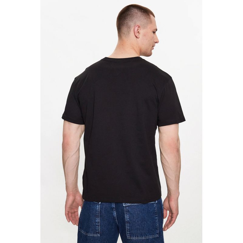 Fashion, accesorii si bijuterii - Barbati - Imbracaminte - Tricouri si bluze barbati - Tricou Barbati Tommy Jeans DM0DM16825 S INTL Negru - Infinity.ro
