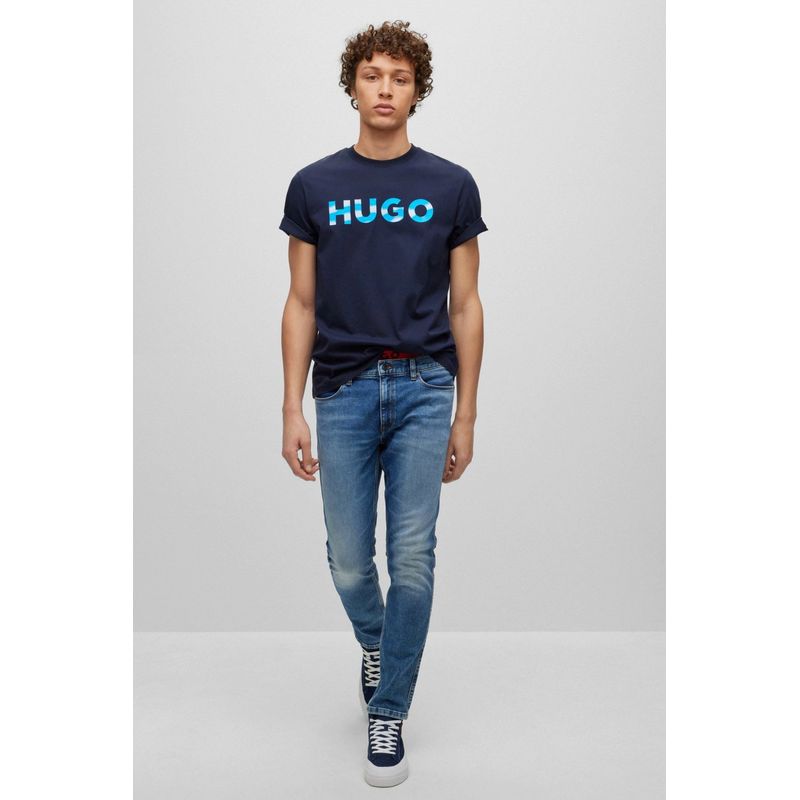 Fashion, accesorii si bijuterii - Barbati - Imbracaminte - Tricouri si bluze barbati - Tricou Barbati Hugo Boss 50489662 S INTL Albastru - Infinity.ro