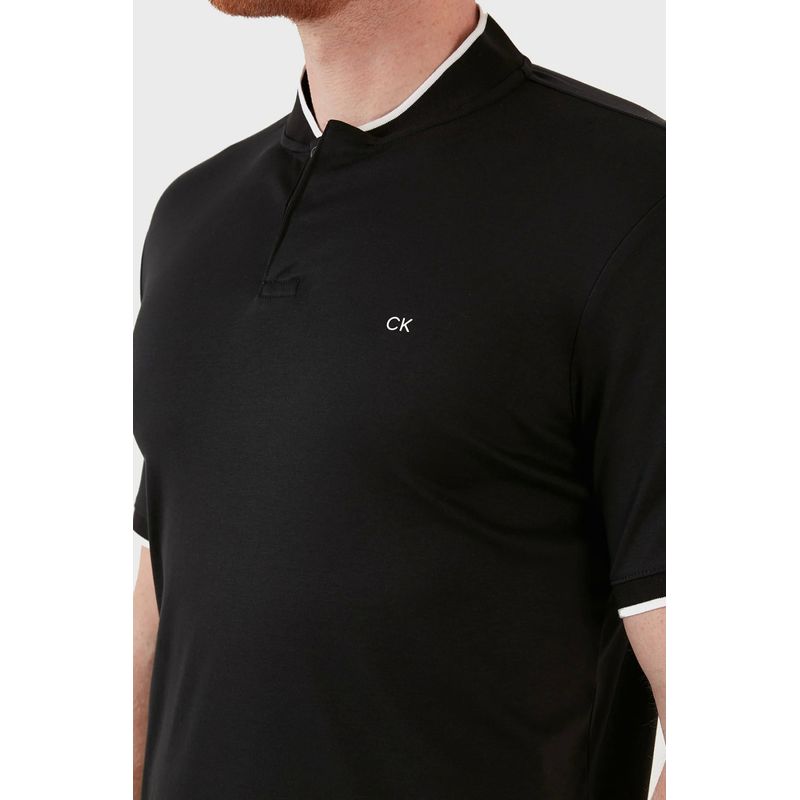 Fashion, accesorii si bijuterii - Barbati - Imbracaminte - Tricouri si bluze barbati - Tricou polo Calvin Klein K10K108997 Regular Fit S INTL Negru - Infinity.ro