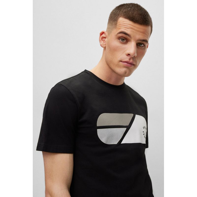 Fashion, accesorii si bijuterii - Barbati - Imbracaminte - Tricouri si bluze barbati - Tricou Barbati Hugo Boss 50488797 S INTL Negru - Infinity.ro