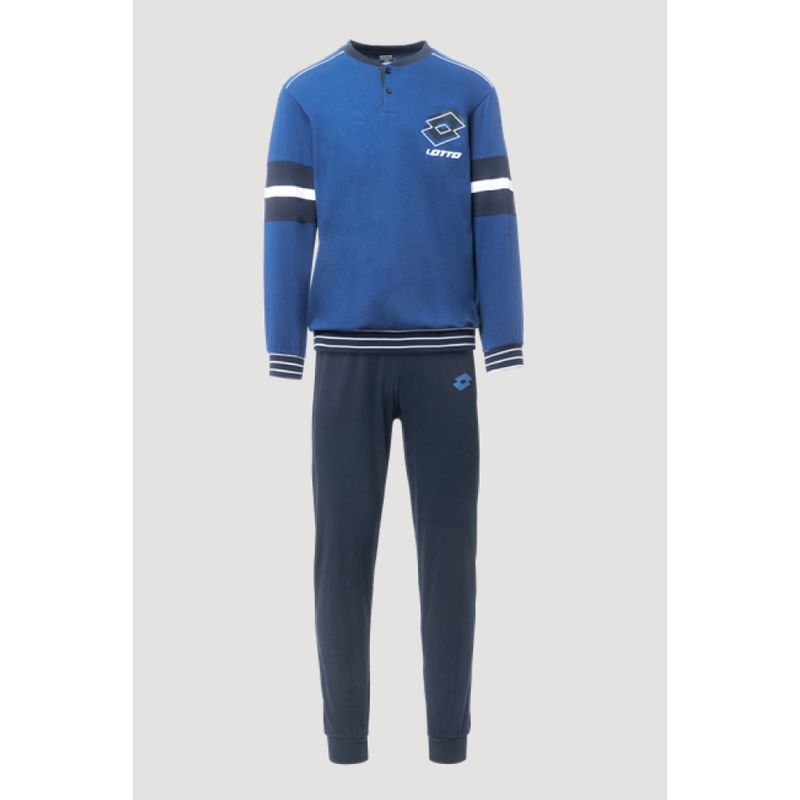 Fashion, accesorii si bijuterii - Barbati - Lenjerie si pijamale barbati - Pijamale barbati - Pijamale lungi pentru barbati Lotto LP1144C 3XL INTL Albastru jeans - Infinity.ro