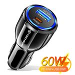 Laptop, Telefoane si Tablete - Telefoane mobile si accesorii - Accesorii Telefoane - Incarcatoare telefoane - Incarcator Auto USB-A QC 5.0 30W, USB-C PD30W - Techsuit Premium (TE-022) - Negru - Infinity.ro