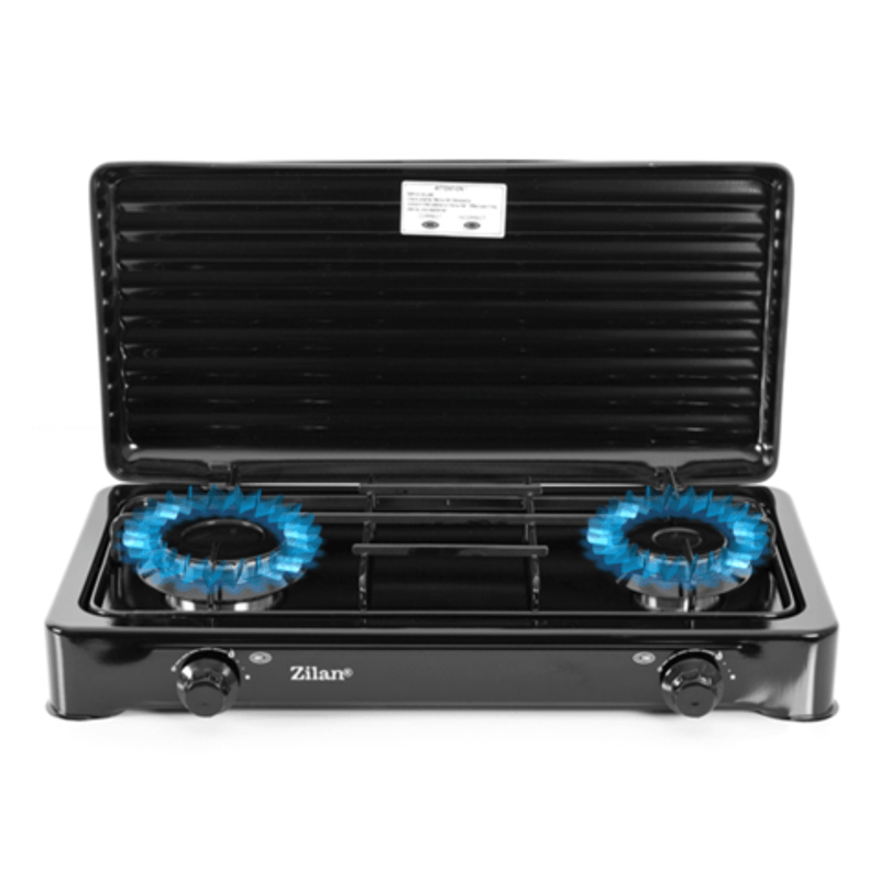 Electronice si Electrocasnice - Aragazuri, cuptoare si hote - Aragazuri - Aragazuri pe gaz - Aragaz 2 ochiuri ZILAN ZLN-0025,culoare negru utilizare numai GPL butelie - Infinity.ro