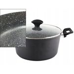 Casa si Gradina - Bucatarie si vesela - Vase pentru gatit - Oale si cratite - Oala cu capac sticla Zilan ZLN-3321, Diametru 24 cm, Inaltime 12 cm, Material aluminiu, Interior granit, Inductie - Infinity.ro