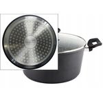 Casa si Gradina - Bucatarie si vesela - Vase pentru gatit - Oale si cratite - Oala cu capac sticla Zilan ZLN-3321, Diametru 24 cm, Inaltime 12 cm, Material aluminiu, Interior granit, Inductie - Infinity.ro