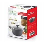 Casa si Gradina - Bucatarie si vesela - Vase pentru gatit - Oale si cratite - Oala cu capac sticla Zilan ZLN-3321, Diametru 24 cm, Inaltime 12 cm, Material aluminiu, Interior granit, Inductie - Infinity.ro