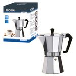 Electronice si Electrocasnice - Electrocasnice bucatarie - Preparare bauturi - Cafetiere - Cafetiera Espresso Floria ZLN-2485, 3 cesti, 150 ml, Ø8 cm, aluminiu, Argintiu - Infinity.ro