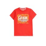 Fashion, accesorii si bijuterii - Copii - Imbracaminte copii - Tricouri copii - Tricou guess din bumbac cu imprimeu grafic si logo Rosu 140 CM 10 ani - Infinity.ro