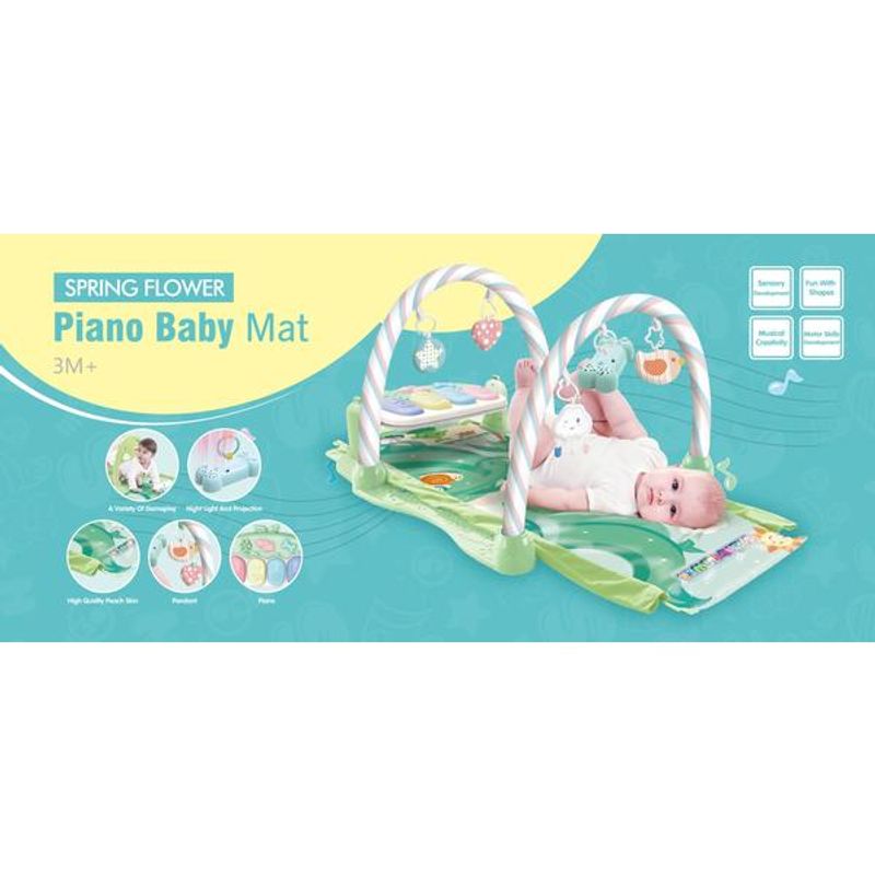 Jucarii, Copii si Bebe - Jucarii si jocuri - Jucarii bebelusi - Centre de activitati - Salteluta de joaca cu pian Spring Flower cu arcade duble - Infinity.ro