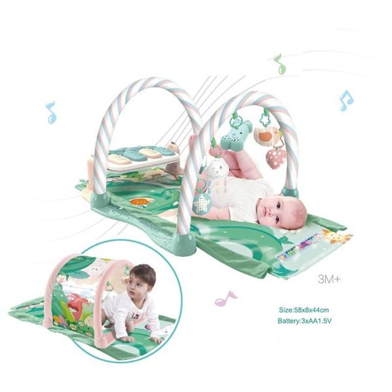 Jucarii, Copii si Bebe - Jucarii si jocuri - Jucarii bebelusi - Centre de activitati - Salteluta de joaca cu pian Spring Flower cu arcade duble - Infinity.ro