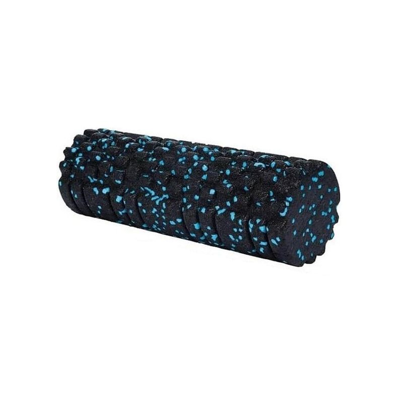 Sport si Outdoor - Fitness - Aparate fitness - Accesorii aparate fitness - Rola cilindru masaj XQ Max, din spuma, pentru yoga, negru cu albastru, 33x14 cm - Infinity.ro