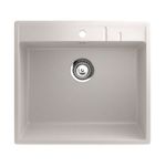 Casa si Gradina - Sanitare - Chiuveta bucatarie si accesorii - Chiuvete bucatarie - ES-15-331 chiuveta compozit, alb-crem ECOSTONE - Infinity.ro