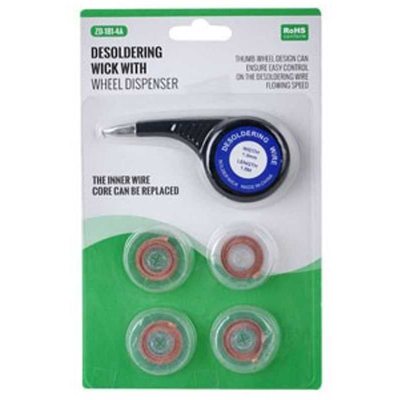 Casa si Gradina - Constructii - Scule electrice si accesorii - Accesorii pistoale de lipit - Set tresa cupru pentru decositorit DESOLDERING WICK ZD-181-4A 2.0mm x 1.5m - Infinity.ro