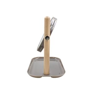 Oglinda cosmetica, Bathroom Solution, 15.5 x 22 cm, culoarea gri
