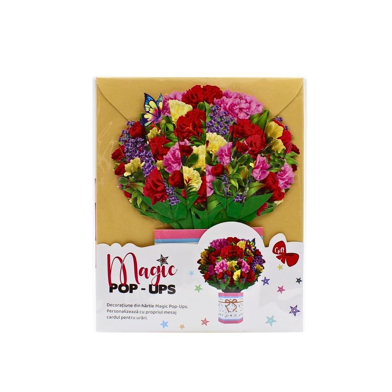 Market - Cadouri - Felicitari - Decoratiune din hartie Magic Pop-Ups Buchet diverse flori - Infinity.ro
