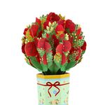 Market - Cadouri - Felicitari - Decoratiune din hartie Magic Pop-Ups Buchet trandafiri - Infinity.ro