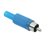 TV, Audio-Video si Foto - Accesorii TV si audio - Cabluri si adaptoare audio - Mufa RCA tata executie din plastic albastru - Infinity.ro