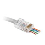 PC, gaming si accesorii - Retelistica - Cabluri si accesorii - Mufa tata modulara Pass Through 8P8C CAT5e UTP RJ45 neecranata Delight - Infinity.ro