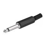 TV, Audio-Video si Foto - Accesorii TV si audio - Cabluri si adaptoare audio - Mufa Jack audio 6.35 mm mono tata din plastic cu protectie pentru cablu Goobay - Infinity.ro