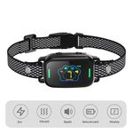 Petshop - Accesorii petshop - Zgarzi, lese si hamuri - Zgarzi - Zgarda Antilatrat Electrica Profesionala ENZIRO™, Display, 5 Moduri de lucru, 7 Nivele, Rezistenta la Apa, Praf,  Negru - Infinity.ro