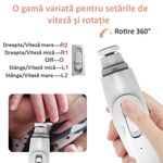 Jucarii, Copii si Bebe - Igiena si ingrijire - Accesorii ingrijire copii - Alte accesorii - Pila de Unghii Profesionala pentru Bebelusi ENZIRO™, Electrica, cu Unghiera, 6 Capete Incluse, Lumina LED, USB, Alba - Infinity.ro