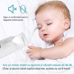 Jucarii, Copii si Bebe - Igiena si ingrijire - Accesorii ingrijire copii - Alte accesorii - Pila de Unghii Profesionala pentru Bebelusi ENZIRO™, Electrica, cu Unghiera, 6 Capete Incluse, Lumina LED, USB, Alba - Infinity.ro