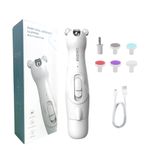 Jucarii, Copii si Bebe - Igiena si ingrijire - Accesorii ingrijire copii - Alte accesorii - Pila de Unghii Profesionala pentru Bebelusi ENZIRO™, Electrica, cu Unghiera, 6 Capete Incluse, Lumina LED, USB, Alba - Infinity.ro