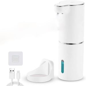 Dozator Profesional Sapun Lichid cu Spuma ENZIRO™, 3 Moduri, Senzor de Miscare, Rezistent la Apa, USB, Suport, 300 ml