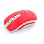 PC, gaming si accesorii - Periferice PC - Mouse - Mouse Wireless Uranus Esperanza, 2.4GHz, Rosu/Alb - Infinity.ro