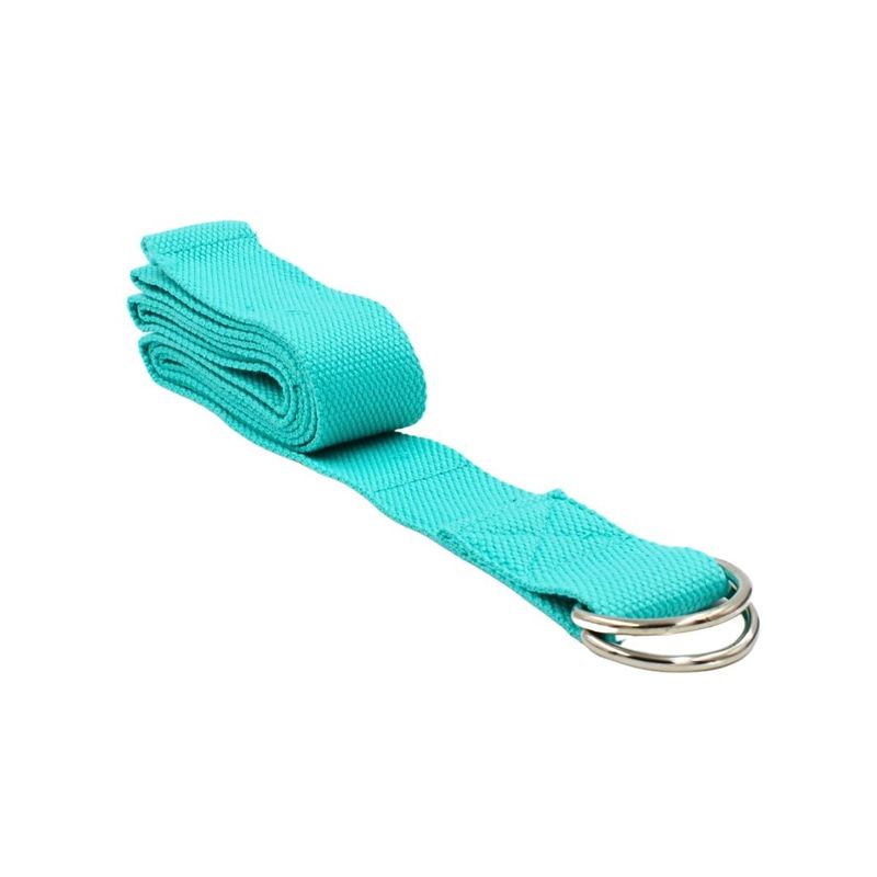 Sport si Outdoor - Fitness - Aparate fitness - Piese pentru aparate fitness - Curea pentru yoga, 180x3,8 cm, XQ Max, turcoaz - Infinity.ro
