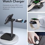 Laptop, Telefoane si Tablete - Telefoane mobile si accesorii - Accesorii Telefoane - Incarcatoare telefoane - Statie de Incarcare MagSafe pentru Apple cu Incarcator pentru Ceas Portabil - ESR HaloLock - Negru - Infinity.ro