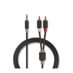 TV, Audio-Video si Foto - Accesorii TV si audio - Cabluri si adaptoare audio - Cablu audio JACK stereo 3.5 mm tata - 2x RCA tata 5m antracit Nedis - Infinity.ro