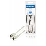 PC, gaming si accesorii - Retelistica - Cabluri si accesorii - Cablu antena F tata fara filetare - F tata fara filetare alb 5m VALUELINE - Infinity.ro