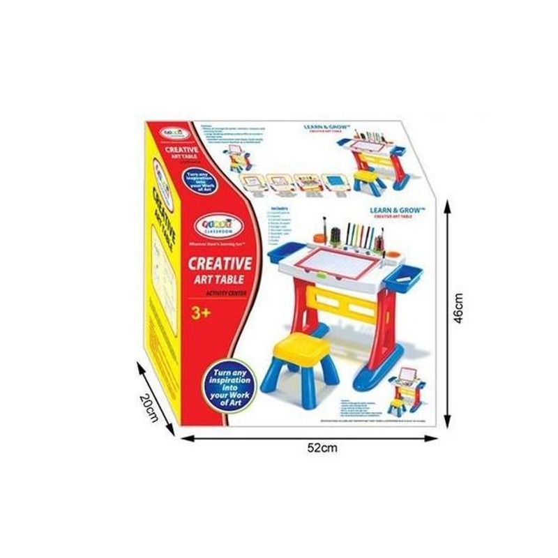 Jucarii, Copii si Bebe - Jucarii si jocuri - Jucarii & jocuri educative - Seturi pictura si desen - Tablita de desenat si pupitru birou Creative Art Table - Bebeking - Infinity.ro
