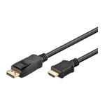 PC, gaming si accesorii - Retelistica - Cabluri si accesorii - Cablu DisplayPort v1.2 - HDMI v1.4 3m 4K/30Hz Goobay 64837 - Infinity.ro