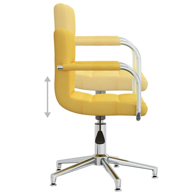 Casa si Gradina - Mobilier - Scaune si fotolii - Scaune - Scaun de birou pivotant, galben mustar, material textil - Infinity.ro
