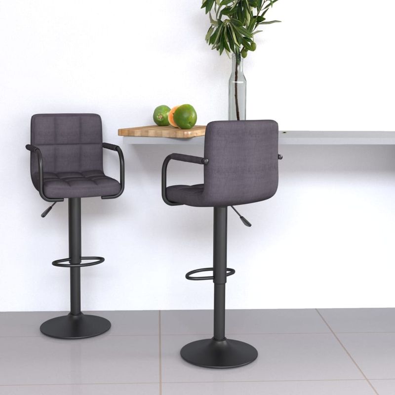 Casa si Gradina - Mobilier - Scaune si fotolii - Scaune - Scaune de bar, 2 buc., gri taupe, material textil - Infinity.ro