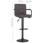 Casa si Gradina - Mobilier - Scaune si fotolii - Scaune - Scaune de bar, 2 buc., gri taupe, material textil - Infinity.ro