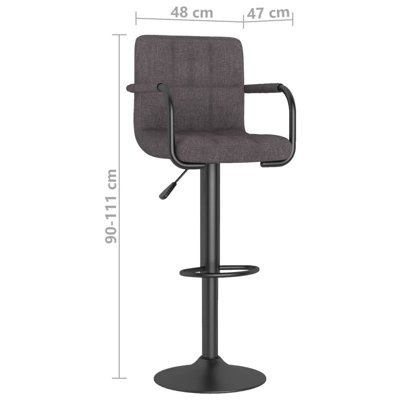 Casa si Gradina - Mobilier - Scaune si fotolii - Scaune - Scaune de bar, 2 buc., gri taupe, material textil - Infinity.ro