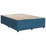 Casa si Gradina - Mobilier - Paturi si accesorii - Paturi - Pat box spring cu saltea, albastru, 140x200 cm, catifea - Infinity.ro