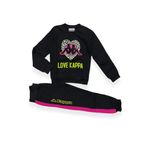 Fashion, accesorii si bijuterii - Copii - Imbracaminte copii - Treninguri si compleuri copii - Trening fete Kappa 8061T0067 Negru 102 CM 3 ani - Infinity.ro