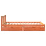 Casa si Gradina - Mobilier - Paturi si accesorii - Paturi - Cadru pat fara saltea, maro ceruit, 120x190 cm, lemn masiv pin - Infinity.ro