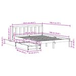 Casa si Gradina - Mobilier - Paturi si accesorii - Paturi - Cadru pat fara saltea, maro ceruit, 120x190 cm, lemn masiv pin - Infinity.ro