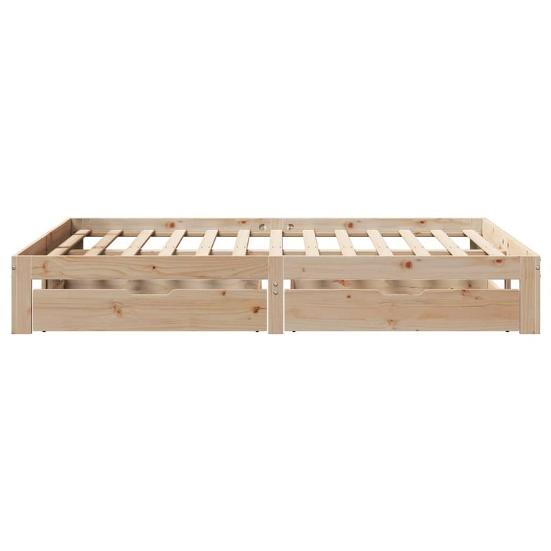 Casa si Gradina - Mobilier - Paturi si accesorii - Paturi - Cadru de pat cu sertare, 140x190 cm, lemn masiv de pin - Infinity.ro