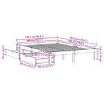 Casa si Gradina - Mobilier - Paturi si accesorii - Paturi - Cadru de pat cu sertare, 140x190 cm, lemn masiv de pin - Infinity.ro